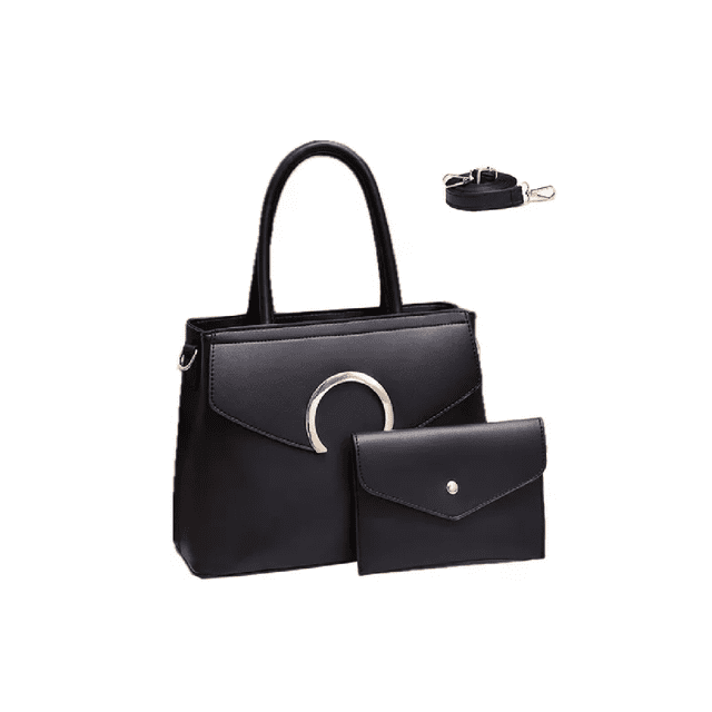 Bolsas Mujer 2pzs Bandolera Cartera Negro