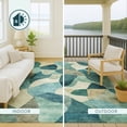 thumbnail image 4 of Addison Rugs Chantille Indoor/Outdoor Transitional Abstract Teal Machine Washable Rectangle Rug, 10' x 14', 4 of 8