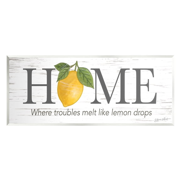 Stupell Where Troubles Melt Lemon Drops Sign Food & Beverage Painting Wall Plaque Unframed Art Print Wall Art