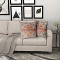 thumbnail image 5 of Orange Blue Boho Pillow Covers 16X16 Inch Bohemian Carpet Vintage Decorative Couch Pillow Cases Set of 2 Ethnic Rust Coral Floral Throw Pillows Home Decor for Living Room Bedroom Bed Cushion Outdoor, 5 of 6
