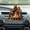 thumbnail image 4 of Fwttom Nativity Scene Christmas Ornaments, Unique Christmas Tree Decorations Sculpted Nativity Baby Mary Gift Figure, Nativity Ornaments for Holiday, Party, Car Decor, 4 of 7