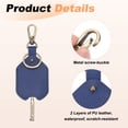 thumbnail image 4 of Uxcell Leather Keys Sleeve (Blue) - Car Key Cover, PU Car Key Protector Keys Loop Replacement with Swivel Lobster Clasp for Men & Women, 4 of 6