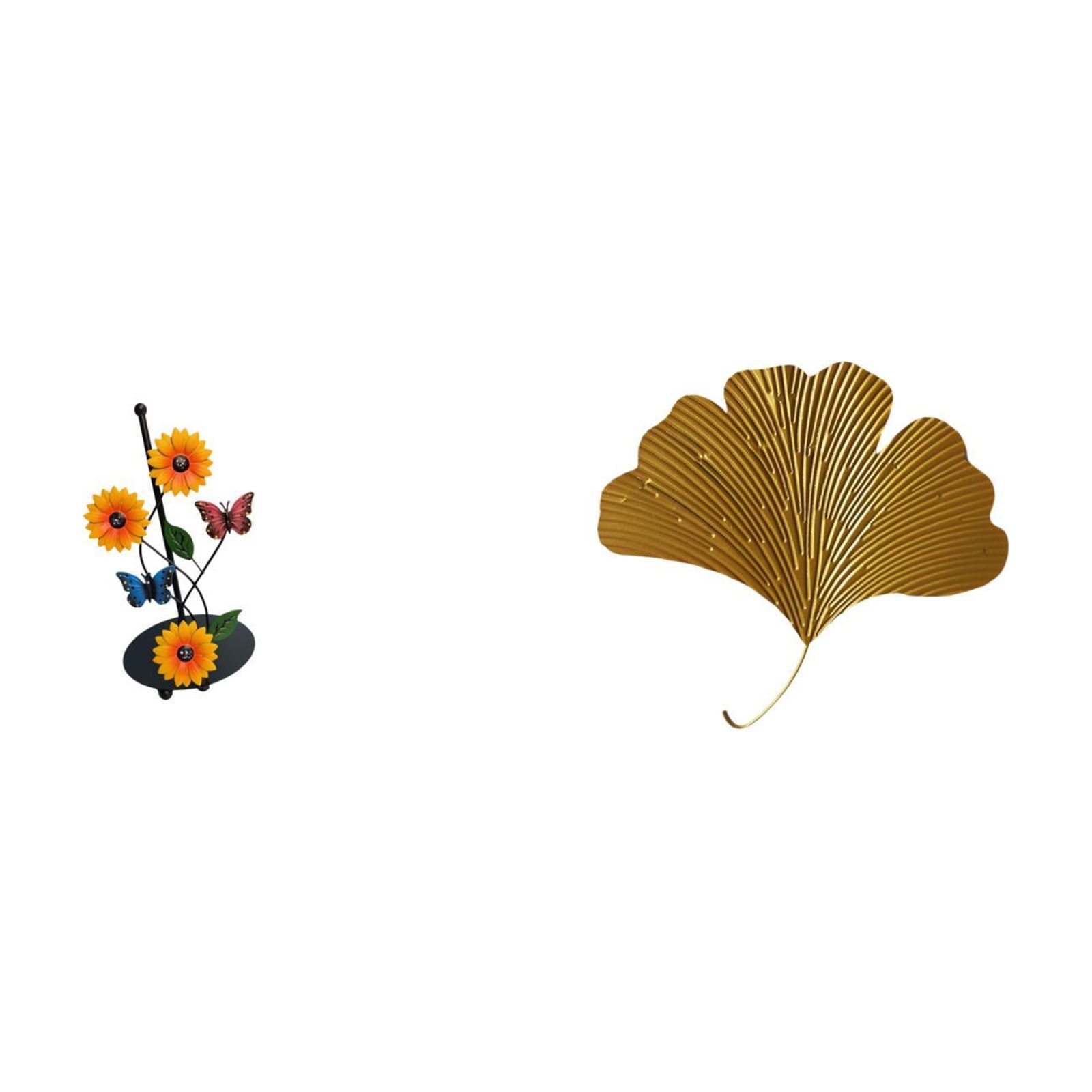 Fiocias Elegant Ginkgo Paper Towel Holder Vertical Tissue Rack with Wrought Iron Leaves Wall Decor for Home Living Room Office Dining Room Restauran