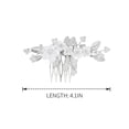 thumbnail image 4 of Flower Bride Wedding Hair Comb Rhinestone Bridal Hair Pieces Bead Prom Party Hair Accessories for Women and Girls, 4 of 4