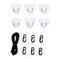 thumbnail image 2 of Stainless Steel D Ring Patch Kit, Triangular D Rings PVC Patch with Elastic Cord Hooks, Deck Rigging Kit for Inflatable Boat Kayak Dinghy SUP Surfboard Paddleboard, 2 of 7