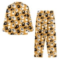 thumbnail image 4 of Kuiaobaty Ghost Halloween Print Women Pajamas Set Button Down Sleepwear Long Sleeve Nightwear with Long Pants Soft Pjs Set with Pockets, 4XL, 4 of 7