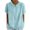 Blue, variant on Womens Summer Tops Collared Short Sleeve Womens Blouses Hollow out Solid Casual Beach Shirt