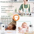 thumbnail image 5 of HelloBaby Monitor con 2 cámaras, monitor de bebé portátil con pantalla de viaje de 2,4 pulgadas, sin WiFi, monitor de vídeo para bebé de largo alcance de 1000 pies, visión nocturna, modo VOX de ahorro, 5 of 5