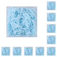 thumbnail image 3 of Kearding 1 paquete de relleno de rafia de papel Lafite, caja de regalo triturada, envoltura de embalaje, suministros para el hogar, confeti, Azul claro 10Conjunto, 3 of 6