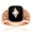 Rose, variant on Mens 14k Natural Black Onyx and 0.1 Ctw Diamond Ring For Him (White Gold Size 8.5)