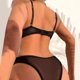 thumbnail image 3 of Gibobby Conjunto ropa interior mujer Conjunto de sujetadores sexy súper push-up para mujer, lencería transparente, brasier de encaje y bragas a juego para mujer(Negro, CH), 3 of 5