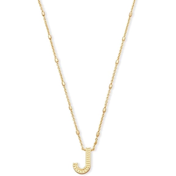 Kendra Scott Letter J Pendant Necklace Gold Metal