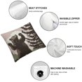 thumbnail image 6 of PHYHOO Set of 2 A Brown Bear Listening Music in Nature Throw Pillow Cushion Covers, Decorative Square Pillow Cases, 6 of 7
