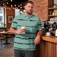 thumbnail image 2 of Trgacdwlo XL-8XL Striped Mens Polo Shirts Big and Tall Short Sleeve Fishing Shirts for Men Lightweight Golf Polo Shirt for Men, 2 of 7