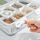 thumbnail image 4 of Bandeja Dividida para Servir Alimentos con Tapas Caja Apilable para Snacks con 6 Divisores Contenedor de Almacenamiento de Frutas y Verduras para Refrigerador, 4 of 5