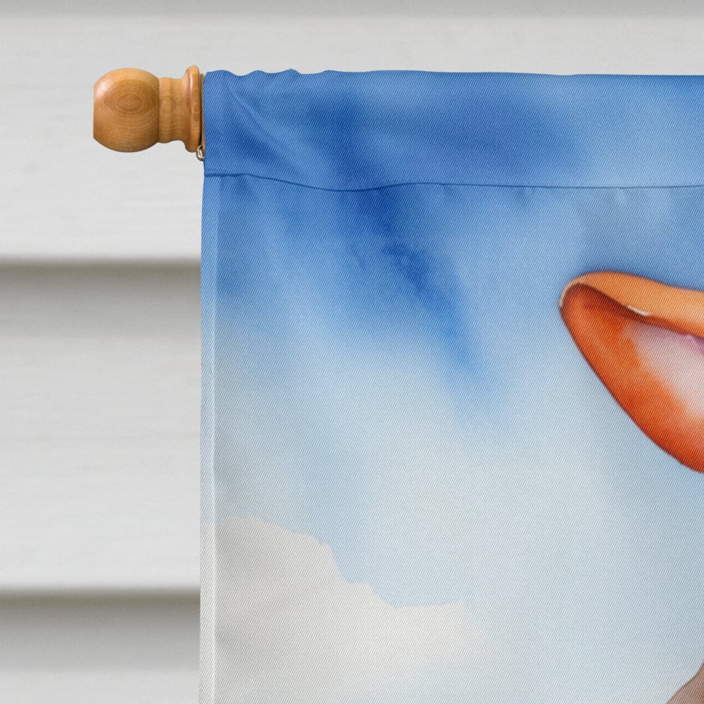 American English Coonhound Easter Egg Hunt House Flag 28 in x 40 in