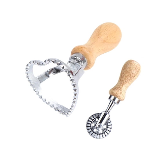 Molde Para Galletas De Cocina, Molde Para Cortar Masa De Galletas, Mango En Forma De Corazón, Rueda De Corte, Rodillo, Herramienta De Fabricación De Envoltura2 Uds., sonducket HA014458-00