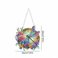 thumbnail image 3 of Hxlazmoo Acrylic Diamond Art Painting Wreath Kit - Special Shape Rhinestone Window Decor, DIY Home Garden Wall Hanging Kit with Dragonfly Design, Creative Gift for Family & Friends, 3 of 9