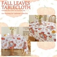 thumbnail image 4 of Fall Pumpkin Tablecloth Rectangle Table Cloth with Printed Watercolor Pumpkins & Fall Leaves, Spill Proof Table Cover for Harvest Thanksgiving Decor (Rectangle, 60" x 102"), 4 of 6