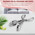thumbnail image 5 of Smarty 11.25 Silver Disposable Plastic Serving Salad Scissor Tongs 50ct, 5 of 6
