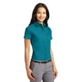 thumbnail image 4 of Port Authority Ladies Short Sleeve Easy Care Shirt-5XL (Teal Green), 4 of 6