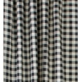 thumbnail image 2 of Plow & Hearth 84"L x 80"W Thermalogic Check Tab-Top Curtain Pair, in Black, 2 of 2