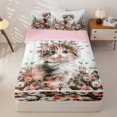thumbnail image 2 of Manfei Cute Cat Zipper Twin Comforter Sets with Fitted Sheet and 2 Pillowcases, Cartoon Kitten Animal Zipper Bedding Set, Pink White, Pink Reversible, 4-Piece, 2 of 7