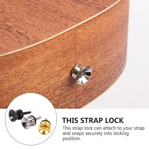 Luxshiny Acoustic Guitar Strap Button Locks For Bass