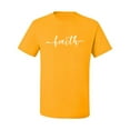 thumbnail image 2 of Classic Cursive Christian Faith Quote Inspirational/Christian Men's Graphic T-Shirt, Gold, X-Large, 2 of 3