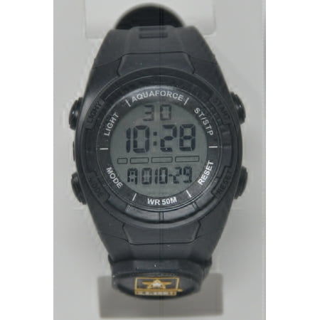 Army Logo Watch - Aquaforce Digital Multi-function 50m water resist watch US Army logo