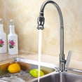 thumbnail image 1 of Boquilla giratoria de 360 grados Pull Down Flexible Spray Grifo de la cocina Lavabo Grifo de agua fría Cromado Acero inoxidable Baño Cocina Fregadero Grifo Sola manija Montaje en pared, 1 of 8