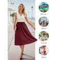 thumbnail image 5 of Gleelist Womens Midi Skirts with Pockets A-Line Casual High Waist Elastic Western Flowy Skirts for Women S-XXL, 5 of 7