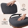 thumbnail image 6 of ClinQ Dining Chairs Set of 4, Boucle Upholstered Seat with Wood Legs and Curved Back, Modern Accent Seating for Kitchen, Dining Room, Gray, 6 of 6