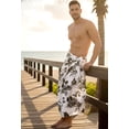 thumbnail image 4 of HAPPY BAY Men's Swim Trunk Swimsuits Sarong Pareo Beach Wrap One Size White_AA87 Summer Vacation Aloha, 4 of 5
