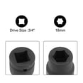 thumbnail image 3 of Unique Bargains 3/4' Drive by 18mm Shallow Impact Socket, Cr-Mo Alloy Steel, 6-Point, Metric, 3 of 3