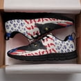 thumbnail image 3 of Black Cat Celebrate Fourth Of July Independence Day Running Shoes Sneakers Mesh Black Size 12, 3 of 5