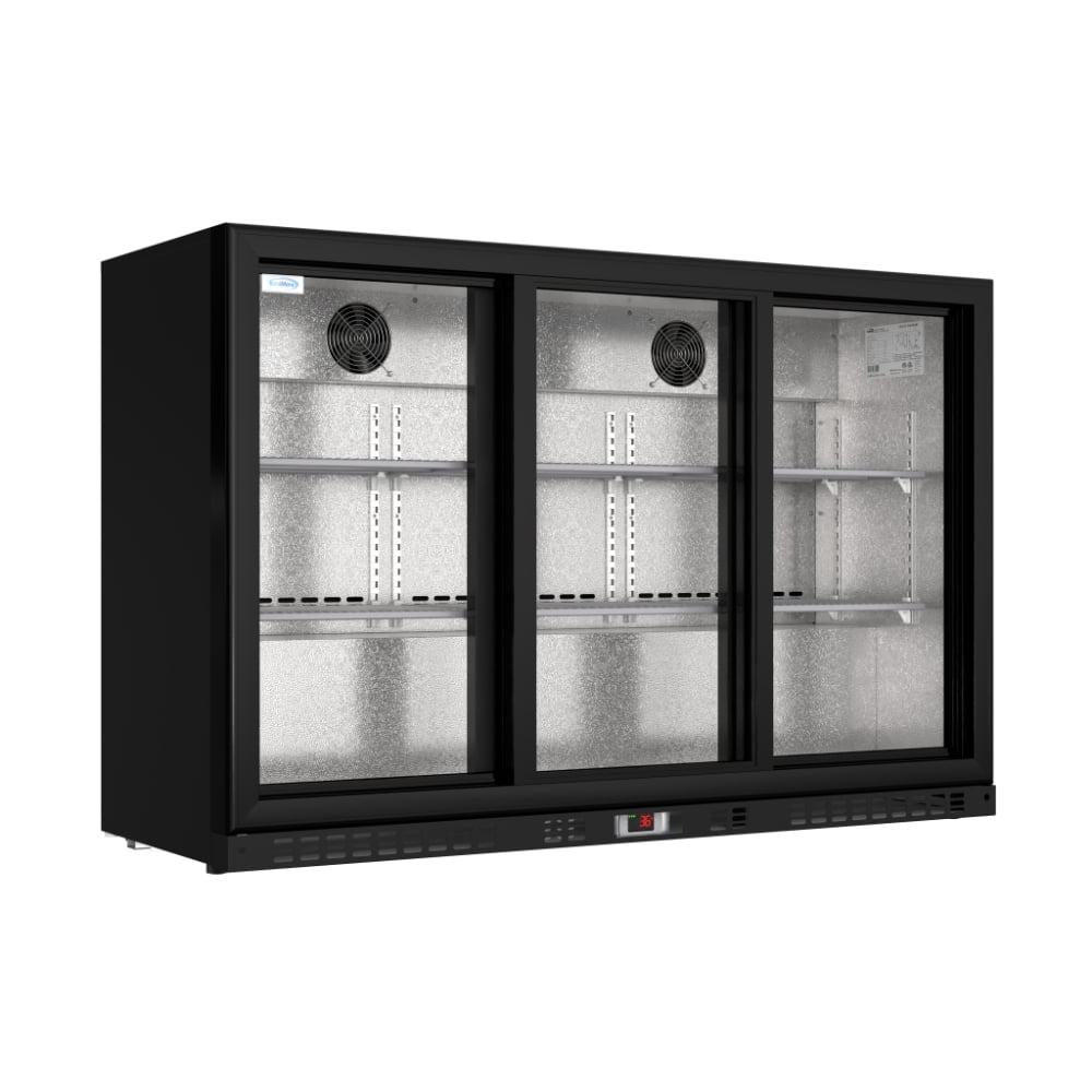 KoolMore 35 in. Three-Door Back Bar Refrigerator – 11.3 Cu. Ft.
