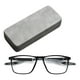 thumbnail image 2 of Gafas de lectura con bloqueo de luz azul, ligeras, con patillas antideslizantes para mujeres y hombres Negro Gris 200 degree, 2 of 9