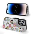 thumbnail image 4 of Funda tipo cartera de Mickey Mouse para iPhone 14 Pro con tarjetero, tapa trasera tipo libro de piel sintética con función atril, ranuras para tarjetas, cierre magnético doble, antigolpes, 4 of 6