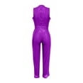 thumbnail image 7 of Women's Jumpsuits Sparkling Sequins High Waisted Waist Smooth Fitted Top Glamorous Fashion Night Party Or formal Occasion Overalls for Women Purple L, 7 of 7
