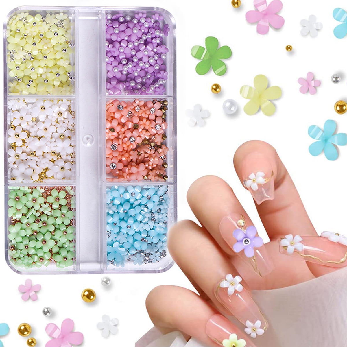 3d Natural Dry Flower Nail Charm Colorful Embossing Craft Petal Parts  Supplies For Diy Dried Nail Flowers Uv Polish Decoration - Rhinestones &  Decorations - AliExpress