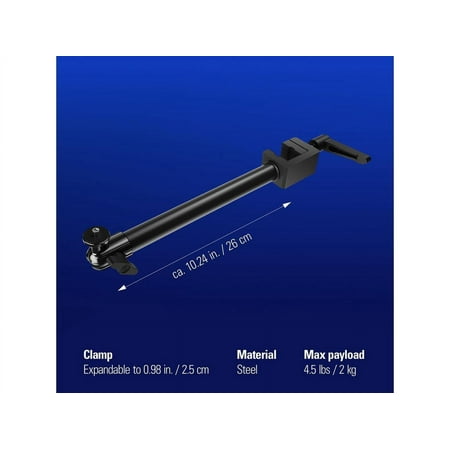 Elgato - Solid Arm - Attachable Solid Mounting Arm for Cameras, Lights, and Microphones. Works with Master Mount L