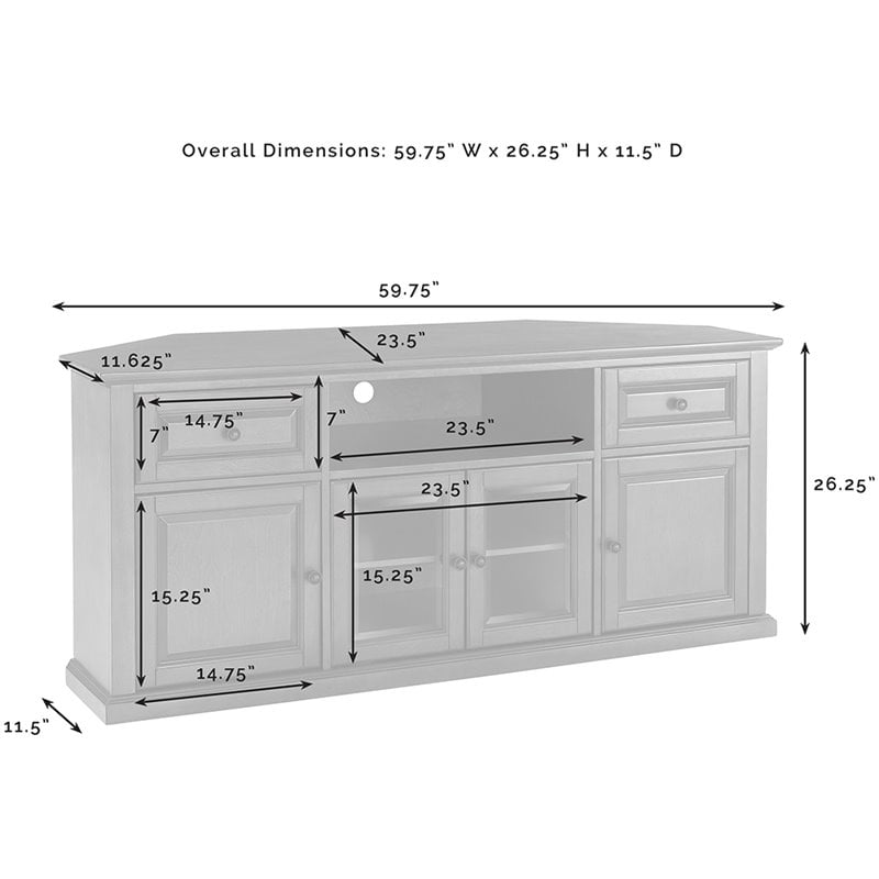 Crosley Furniture Corner Tv Stand For Tvs Up To 60 Walmart Com