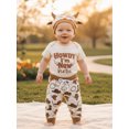 thumbnail image 4 of BemeyourBBs I'm New Here Baby Boys Western Cowboy Hat Outfits Coming Home Outfit Boots Cattle Head Print Short Sleeve Romper Pants Set Hat Spring Summer Clothes, 4 of 9