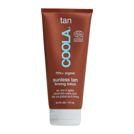 COOLA Organic Sunless Tanning Lotion, Self Tan Firming Lotion & Skin Care, Piña Colada, 6 fl oz