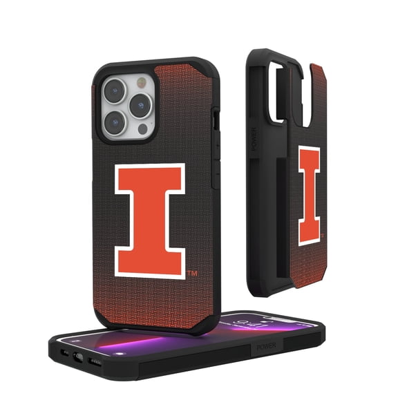 Illinois Fighting Illini Linen Logo iPhone Rugged Case