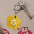 thumbnail image 6 of Vjnyvs Flower Design AirTag Cover Leather AirTag Keyring Case Small Tracker Cover for Wallet Backpack Luggage Hanging Decor, 6 of 7