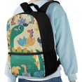 thumbnail image 4 of Uourmeti Mama Dino and Babies Polyester Backpack, Smooth Double Zipper Daypack 17 Inch Large Storage School Bookbag for Daily Use Travel, 4 of 6