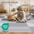 thumbnail image 4 of ODIKA 5'x7' Grey Modern Geometric Abstract Washable Area Rug Minimalist Scandinavian Style Block Pattern for Dining Room, Under Table, Home Office, Non-Slip Chair-Friendly, 4 of 7