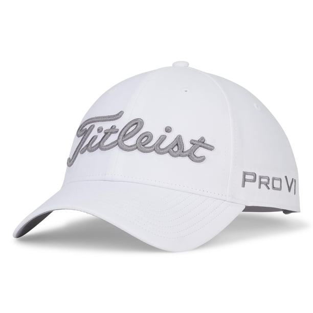Gorra de Golf para Hombre Titleist Tour Performance, Blanca/Gris